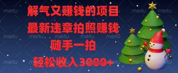 解气又挣钱的项目，最新违章拍照挣钱，随手一拍，轻松收入数张【揭秘】-知本通